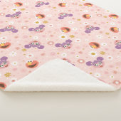 Abby Cadabby en Elmo | Woodland Pattern Sherpa Deken (3/4)