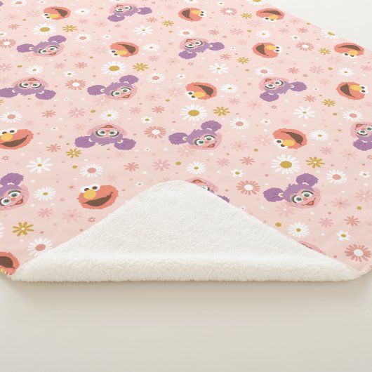 Abby Cadabby en Elmo | Woodland Pattern Sherpa Deken (3/4)