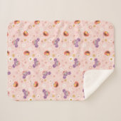 Abby Cadabby en Elmo | Woodland Pattern Sherpa Deken (Voorkant (horizontaal))