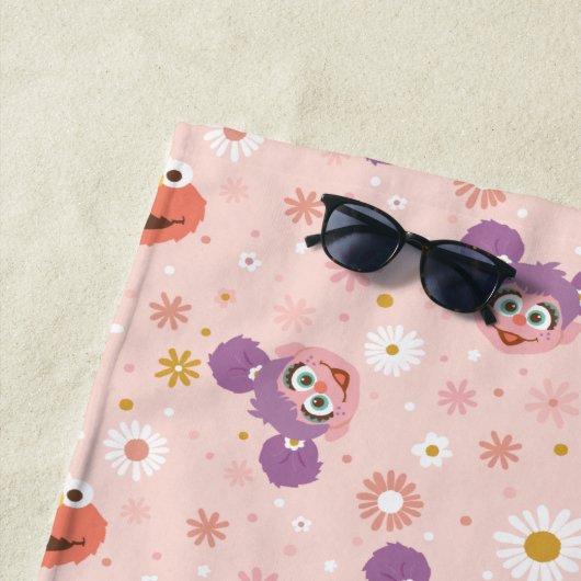 Abby Cadabby en Elmo | Woodland Pattern Strandlaken (In situ)