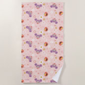 Abby Cadabby en Elmo | Woodland Pattern Strandlaken (Voorkant)