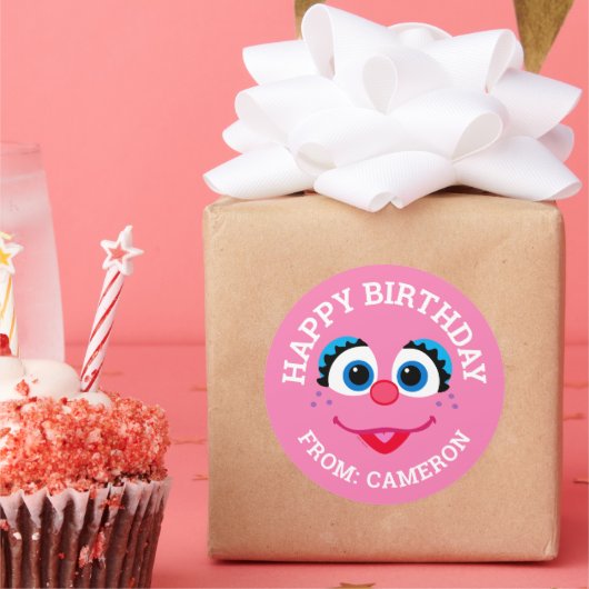 Abby Cadabby Face | Happy Birthday Gift Label (Feest)