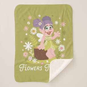 Abby Cadabby   Flowers Forever Sherpa Deken
