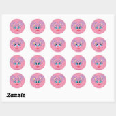 Abby Cadabby Fur Face Pattern Ronde Sticker (Vel)