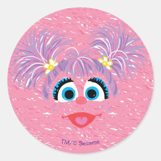 Abby Cadabby Fur Face Pattern Ronde Sticker (Voorkant)