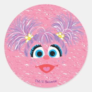 Abby Cadabby Fur Face Pattern Ronde Sticker