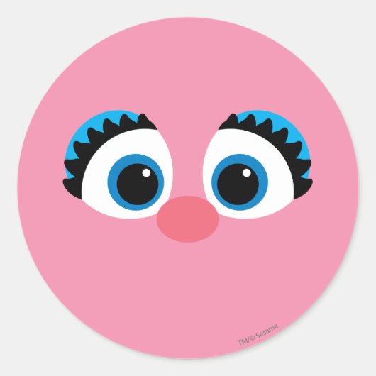 Abby Cadabby Groot Gezicht Ronde Sticker (Voorkant)