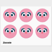 Abby Cadabby Groot Gezicht Ronde Sticker (Vel)