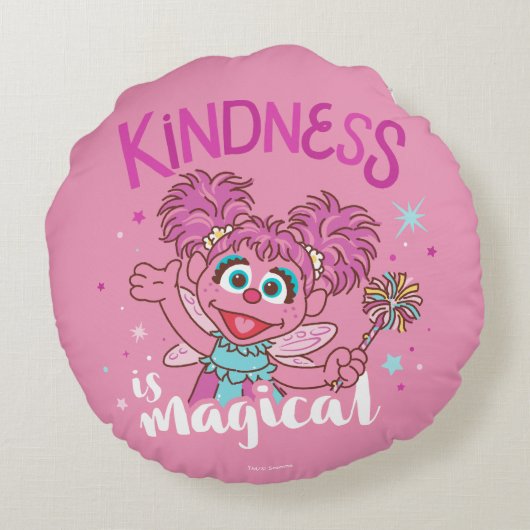Abby Cadabby - Kindness is Magisch Rond Kussen (Achterkant)