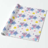 Abby Cadabby Party Star Pattern Cadeaupapier (Uitgerold)