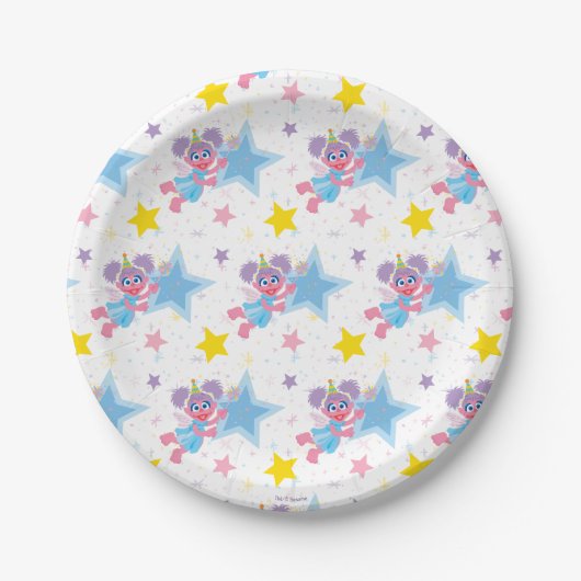 Abby Cadabby Party Star Pattern Papieren Bordje (Voorkant)