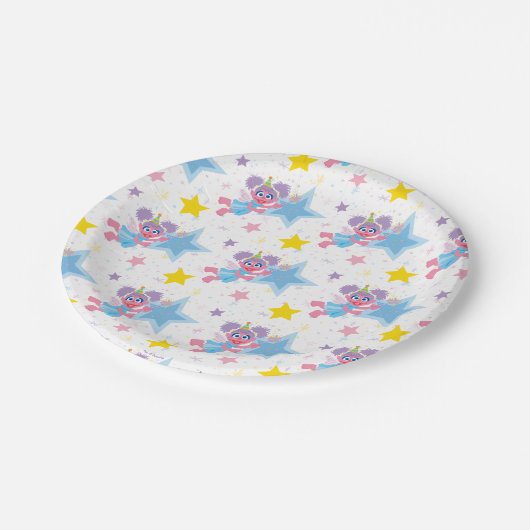 Abby Cadabby Party Star Pattern Papieren Bordje (Gekanteld)