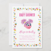 Abby Cadabby Pink Baby Shower Confetti Kaart (Voorkant)