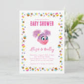 Abby Cadabby Pink Baby Shower Confetti Kaart (Staand voorkant)