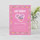 Abby Cadabby Pink Baby Shower Confetti Kaart (Staand voorkant)