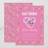 Abby Cadabby Pink Baby Shower Confetti Kaart (Voorkant / Achterkant)