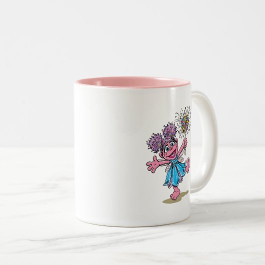 Abby Cadabby Retro Art Tweekleurige Koffiemok (Voorkant rechts)