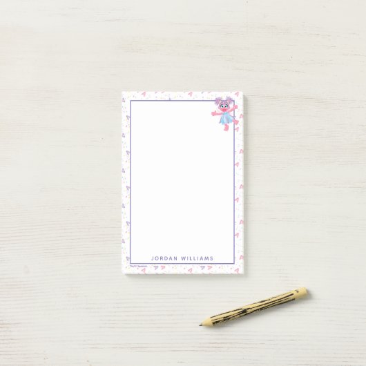 Abby Cadabby Sparkle Pattern Post-it® Notes (Op bureau)
