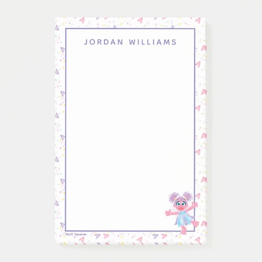 Abby Cadabby Sparkle Pattern Post-it® Notes (Voorkant)