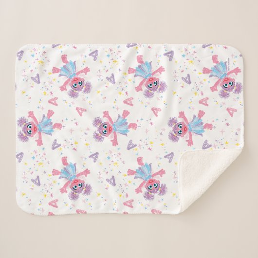 Abby Cadabby Sparkle Pattern Sherpa Deken (Voorkant (horizontaal))