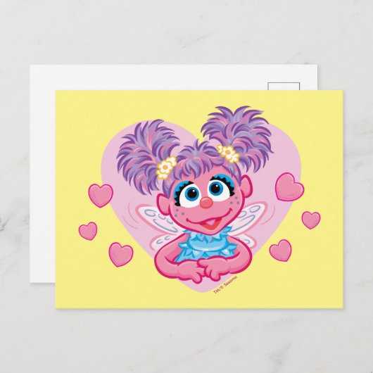Abby Cadabby Valentijn Hart Grafisch Briefkaart (Voorkant / Achterkant)