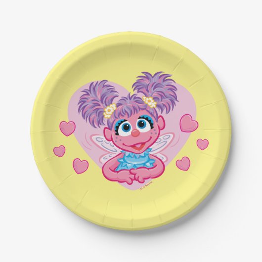 Abby Cadabby Valentijn Hart Grafisch Papieren Bordje (Voorkant)