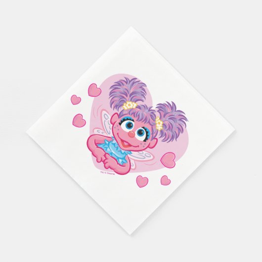 Abby Cadabby Valentijn Hart Grafisch Servet (Hoek)