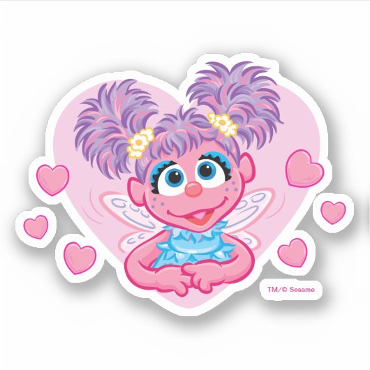 Abby Cadabby Valentijn Hart Grafisch Sticker (Voorkant)