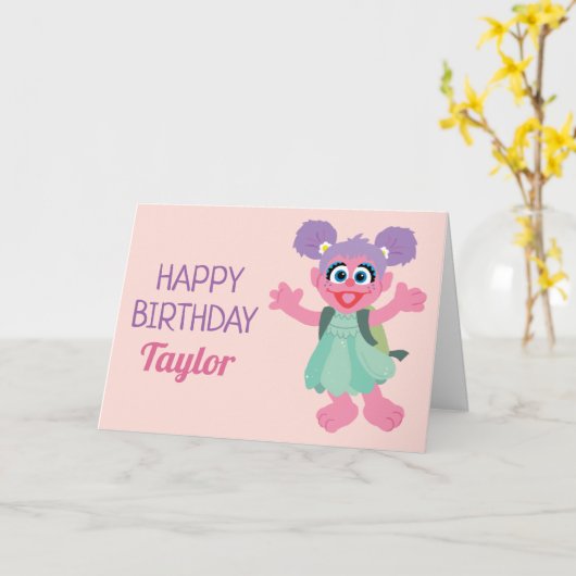 Abby Cadabby Woodland | Fijne verjaardag Kaart (Gele Bloem)