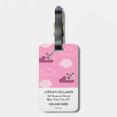 Abby Doodley Cloud Pattern Bagagelabel (Achterkant verticaal)