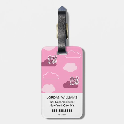 Abby Doodley Cloud Pattern Bagagelabel (Achterkant verticaal)