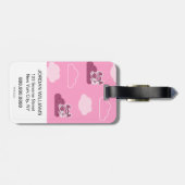 Abby Doodley Cloud Pattern Bagagelabel (Achterkant horizontaal)