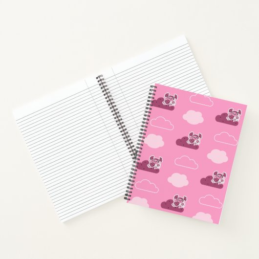 Abby Doodley Cloud Pattern Notitieboek (Binnen)