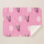 Abby Doodley Cloud Pattern Sherpa Deken (Voorkant (horizontaal))