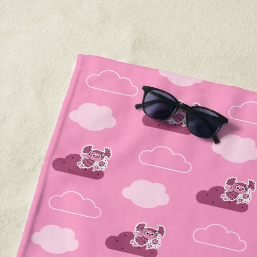 Abby Doodley Cloud Pattern Strandlaken (In situ)