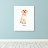 Abby – Een bundel van vreugde Canvas Afdruk (Insitu (Houten vloer))