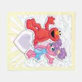 Abby & Elmo Grafisch Fleece Deken (Voorkant (Horizontaal))