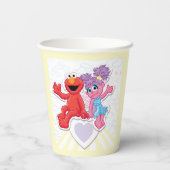 Abby & Elmo Grafisch Papieren Bekers (Achterkant)