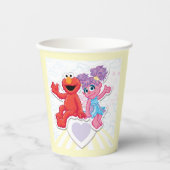 Abby & Elmo Grafisch Papieren Bekers (Voorkant)