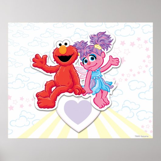 Abby & Elmo Grafisch Poster (Voorkant)