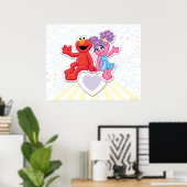 Abby & Elmo Grafisch Poster (Thuiskantoor)
