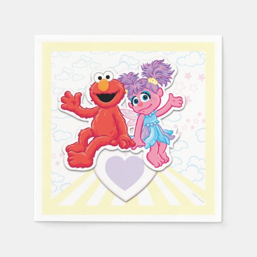 Abby & Elmo Grafisch Servet (Voorkant)