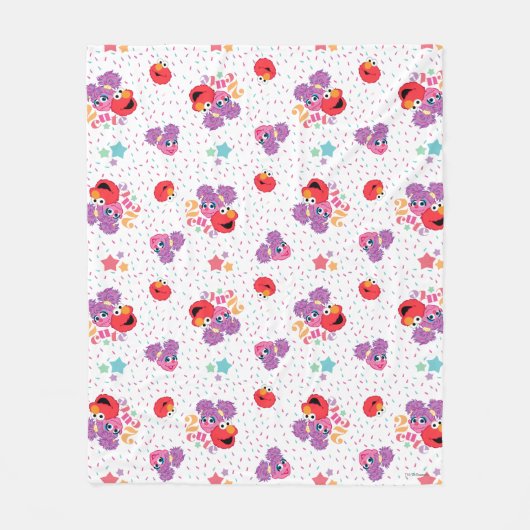 Abby en Elmo 2 Cute Pattern Fleece Deken (Voorkant)