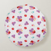 Abby en Elmo 2 Cute Pattern Rond Kussen (Achterkant)