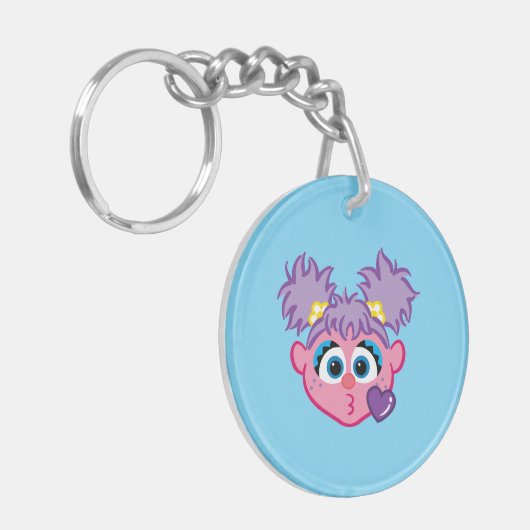 Abby Face die een kus gooit Sleutelhanger (Voorkant Links)