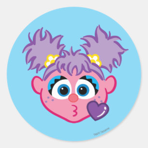 Abby Face geeft een kus Ronde Sticker