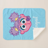 Abby Face geeft een kus | voeg naam toe Sherpa Deken (Voorkant (horizontaal))