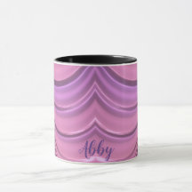 ABBY ~ GLANZEND 3D Zany Pink Mauve Fractal ~ Mok