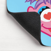 Abby glimlacht met hartgestormde ogen muismat (Hoek)