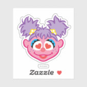 Abby glimlacht met hartgestormde ogen sticker (Vel)